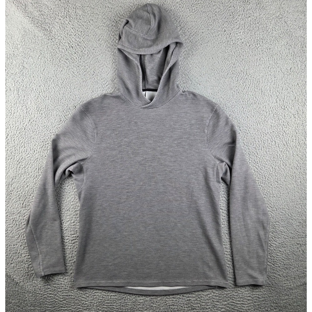 Lululemon‎ Shift Stitch Pullover Hoodie Waffle Knit Mens M/L Gray